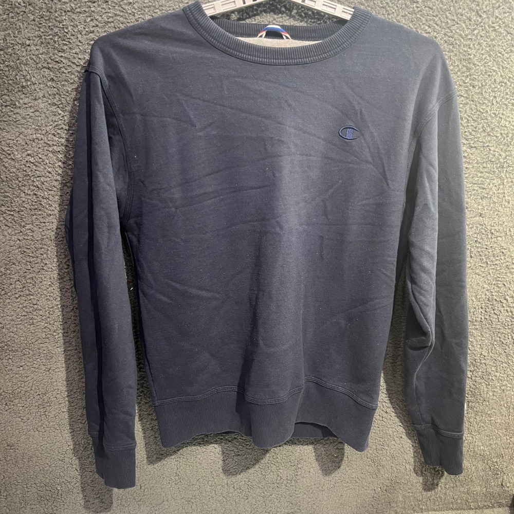Champion Mens‎ Crew Neck Sweatshirt Pullover Jumper Top Blue Casual Everyday